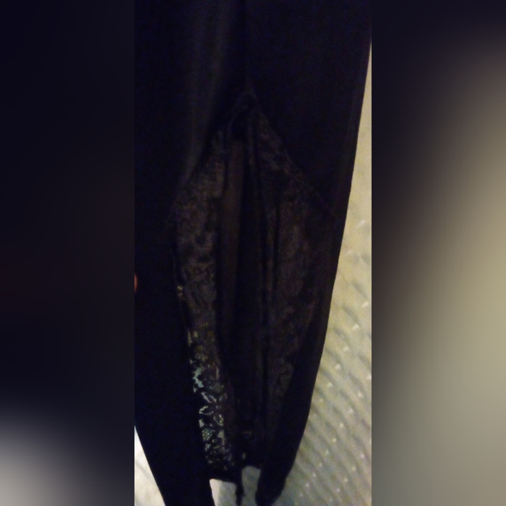 Vintage Full Length Black Slip Size S/M - Picture 5 of 6